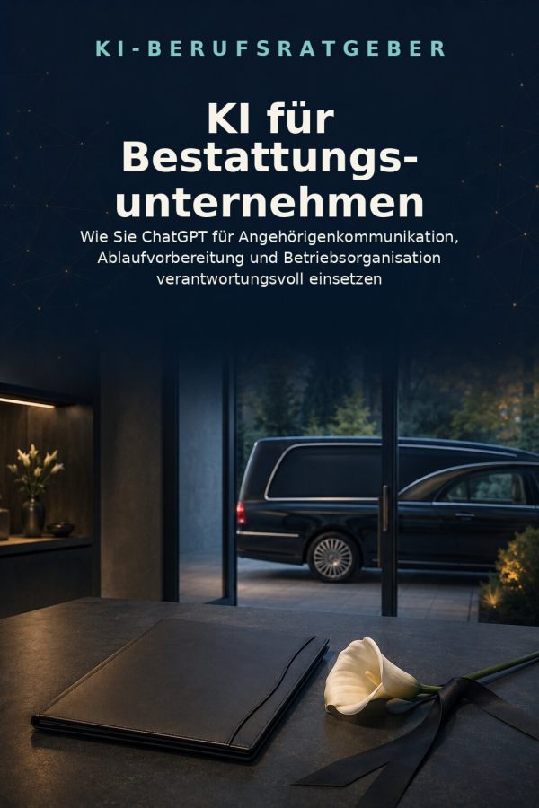 Buchcover: KI für Bestattungsunternehmen